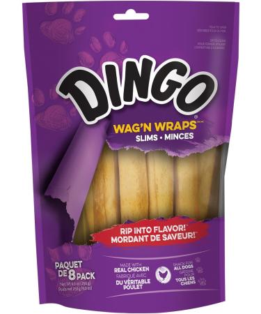 Dingo Wag'N Wraps Slims 8ct 9.0oz 256g 256 g (Pack of 1) - Buy Online on GoSupps.com