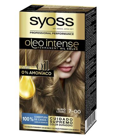 Syoss Oleo Intense - Tone 7 Medium Blonde - Permanent coloration without ammonia - Styling result - Professional gray coverage - 120 g