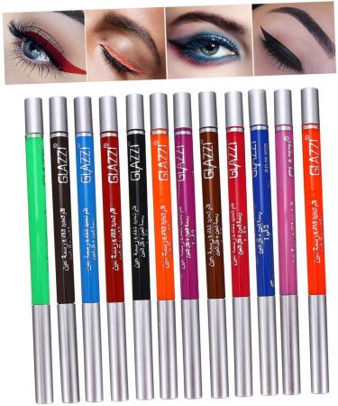 POPETPOP 12 Pcs 1 Set Shadow Set Color Eyeliner Long-lasting Eye Liners To Rotate Liquid Eyeliner 1 count (Pack of 1) Colorful - Buy Online on GoSupps.com