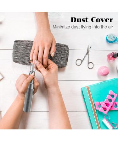 Portable Rechargeable Electric Nail File Kit | 12 Bits, 6 Speeds | Professional Nail Drill for Acrylic & Gel Nails | Dark Gray | Great Gift for Women - Buy Online on GoSupps.com