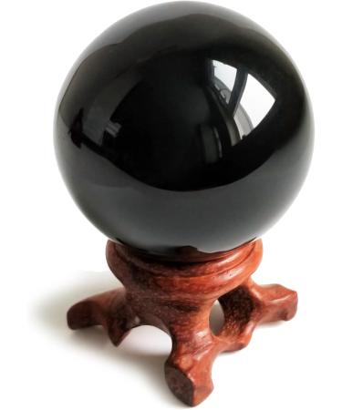 Mina Heal Black Obsidian Crystal Ball - 45mm for Feng Shui Meditation Crystal Healing & Home Decor - Buy Online on GoSupps.com