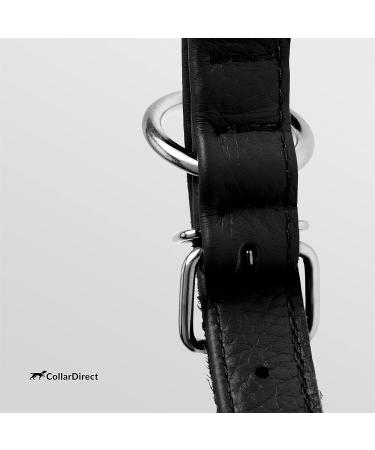 Collardirect Handmade Round Leather Dog Collar | Soft Padded Rolled Real Leather | Adjustable for Small Dogs & Cats | Available in Black Pink Red Purple Blue (23-28 cm) - Buy Online on GoSupps.com