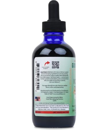 Ionic Zinc & Elderberry + Vitamin C - 4 oz Glass Bottle - 4 mL per Serving - Buy Online on GoSupps.com