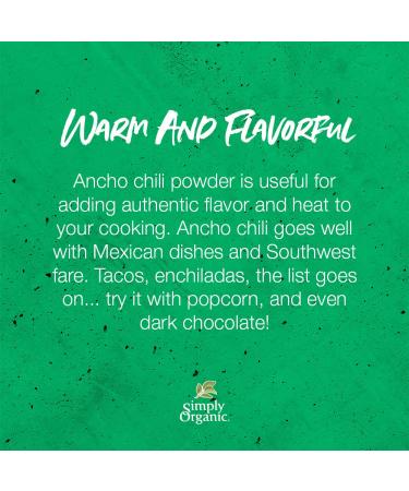 Certified Organic Ancho Chili Powder - 2.85 oz | Simply Organic - Buy Online on GoSupps.com