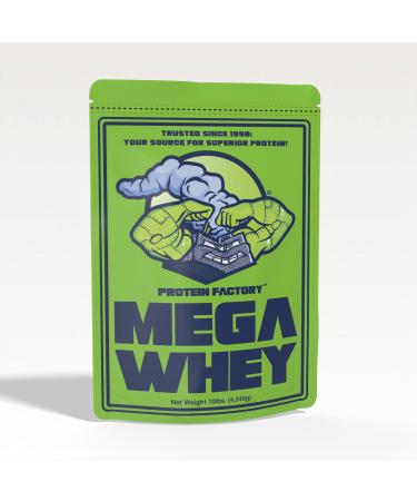 Whey Protein Powder - 25g of Protein with BCAA & Glutamine for Muscle Gain - Low Fat Plain Unflavored Protein Powder 10lbs - 140 Servings