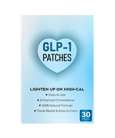 AYOJOY GLP-1 Patches for Women & Men Easy to use GLP-1 Patches 30 Count - Natural Ingredients with Berberine L-Glutamine Cinnamon & Pomegranate Extracts 1 Months Supply in 1 Pack-Blue