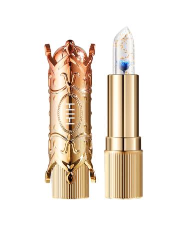 JPSDOWS Flower Jelly Lipstick Long-Lasting Nourishing Lip Gloss | Color-Changing Temperature-Changing Dry Flower Lip Balm for Jpsdows