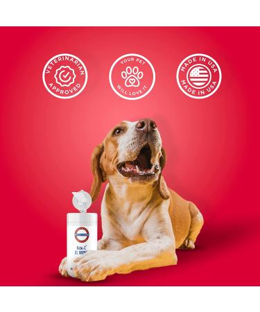Stratford Keto-C Pet Wipes XL for Dogs & Cats 60ct - Chlorhexidine & Ketoconazole for Itch Relief, Hot Spots & Ringworm - Cucumber Melon Scent - Buy Online on GoSupps.com