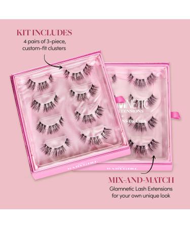 Glamnetic Lash Extensions for Professionals | Babygirl | High Volume Faux Mink Lashes | 4 Sets of Salon-Quality At-Home False Eyelash Extensions | International Shipping - Buy Online on GoSupps.com