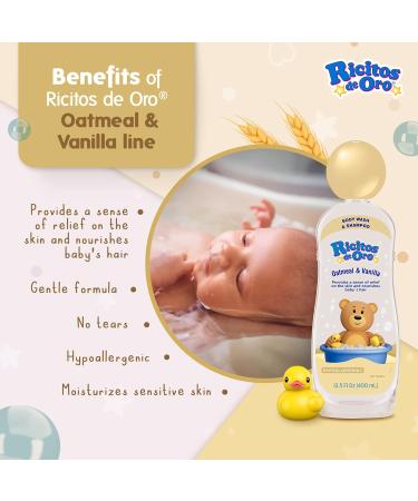 Ricitos de Oro Oat Bar Soap 6-Pack - Hypoallergenic Baby Soap with Oat for Moisturizing Delicate Skin - Oat Blossom Scent - 6 Bar Soaps - Buy Online on GoSupps.com