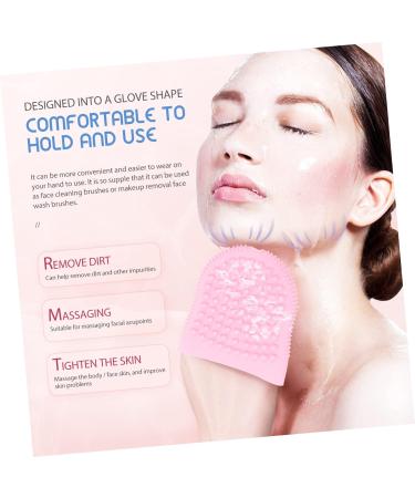 Beavorty Cleansing Massage Finger Cots Silicone Facial Face Exfoliator Facial Scrubber for face Facial Cleaning Brush Face Cleansing Tool Skin Care Brush Miss Silica Gel Household Pink 11.8X10CM - Buy Online on GoSupps.com