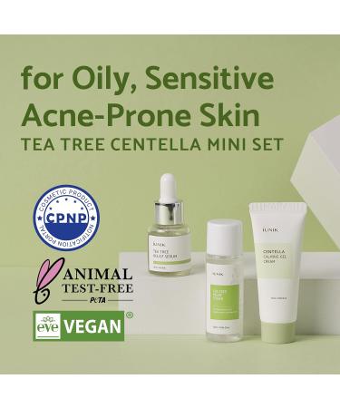 iUNIK Centella Mini Set | Travel-Friendly Skincare for Sensitive Skin | Ultra Calming & Hydrating | Tea Tree Relief Toner Serum & Calming Gel Cream - Buy Online on GoSupps.com