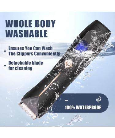 Buy Electric Body Hair Trimmer - LED Display USB Charging Waterproof with 4 Length Combs - Buy Online on GoSupps.com