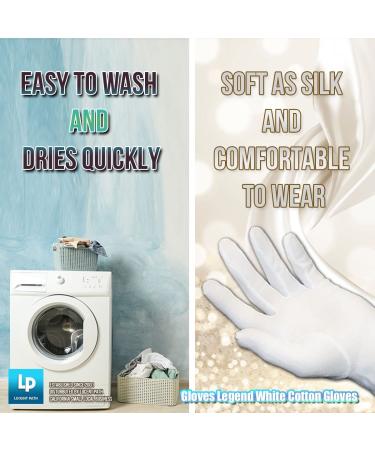 White Cotton Moisturizing Gloves for Men and Women - 100% Cotton, Jewelry & Coin Inspection Gloves - Medium (Pack of 3) - Buy Online on GoSupps.com