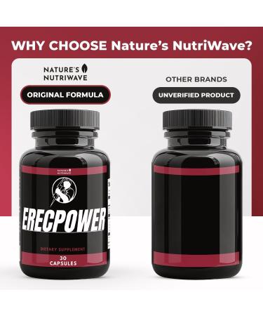 ErecPower 100% Natural Men s Wellness Supplement with Niacin Zinc & Herbal Blend - Made in USA 30 Capsules 1 Month Supply 30 Count (Pack of 1) - Buy Online on GoSupps.com
