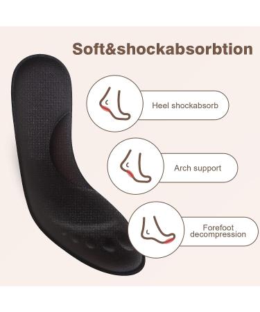 Memory Foam Insoles | Cropable Shock Absorption Inserts | Cushion Foot Support Pad | Relieve Foot Pain | M US 10-11 | WLLHYF - Buy Online on GoSupps.com