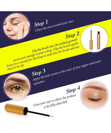 Greephil Eyelash Growth Serum - Natural Extracts, Oligopeptide Formula for Longer, Fuller Lashes & Brows - Buy Online on GoSupps.com