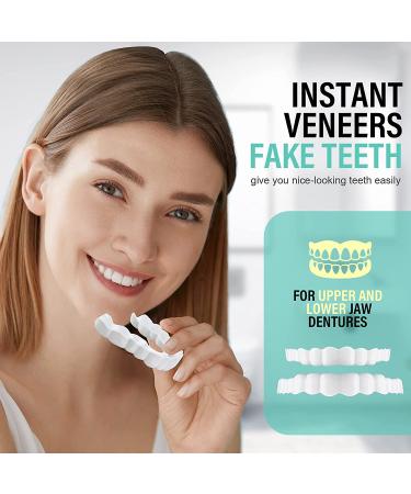 Fake Teeth Veneers Dentures Socket - Regain Confident Smile | 1 Pair - Buy Online on GoSupps.com