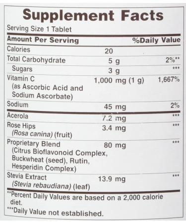 American Health MEGA ACEROLA 1000MG - 60 Wafers | Vitamin C Boost - Buy Online on GoSupps.com