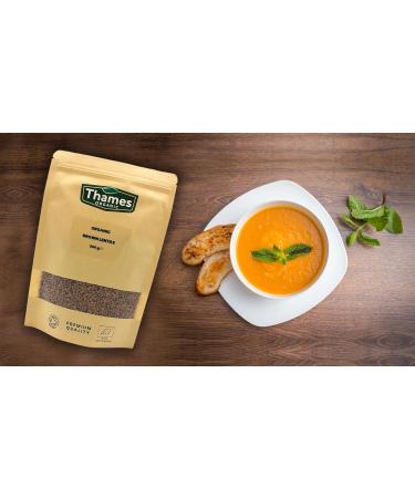 Organic Brown Lentils 1kg - High Fibre High Protein No Additives No Preservatives Raw Vegan GMO-Free - Perfect for Soups Salads and Curries - Nutritious and Flavorful - Thames Organic - Buy Online on GoSupps.com