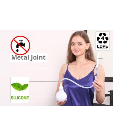 Natural Vaginal Cleansing System - PVC & Phthalate Free Douche with 18" Hose | 12 Fl Oz - Women's Health Product - Buy Online on GoSupps.com