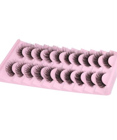 Wiwoseo Natural Wispy Faux Mink Eyelashes - 10 Pairs 15MM & 16MM Reusable Fluffy Volume - Buy Online on GoSupps.com