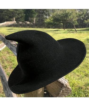 Unisex Cooling Hat with Large Brim for Summer - Foldable Witch Costume Baseball Cap in Black - Buy Online on GoSupps.com