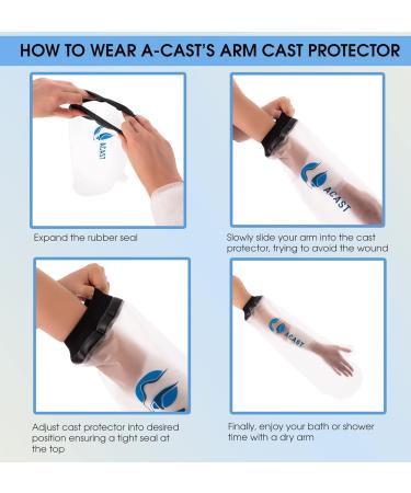 Waterproof Arm Cast Cover - Reusable Sleeve for Broken Arm, Wrist, Elbow & Fingers - Buy Online on GoSupps.com