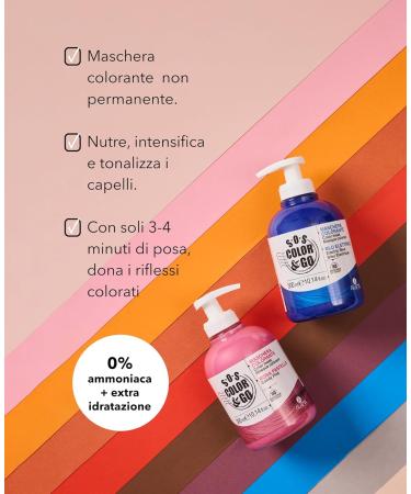 SOS Color & Go Maschera Colorata Conditioning Blu Elettrico 300 ml - Buy Online on GoSupps.com