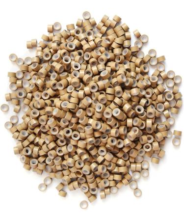 1000pcs 5.0X3.0X3.0mm Silicone Micro Rings Links Beads for Hair Extensions (Dark Blonde) 1000 pieces Dark Blonde - Buy Online on GoSupps.com
