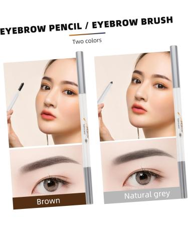 FRCOLOR 2pcs Tool with Dual -in- Pencils Makeup Pencil Brow Eyebrow Enhancer Brush 1 count (Pack of 1) Assorted Color - Buy Online on GoSupps.com