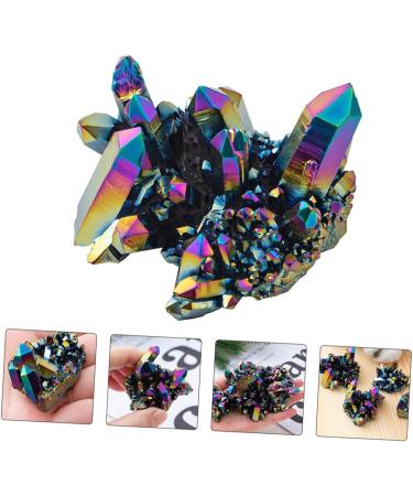 VILLCASE 2pcs Colorful Crystal Clusters Fish Tank Stones Mineral Specimen Natural Stones Cluster Rough Stone - Buy Online on GoSupps.com
