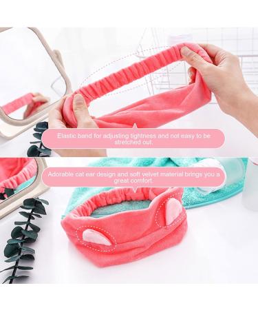 TSHAOUN 10 Pieces Cat Ears Headbands For Face Washing Elastic Cute Wash Headband Hairband Facial Women's Lovely Hair Band For Spa Shower Make Up Wrap Head Band Fits All Head Sizes (Muticolor) - Buy Online on GoSupps.com