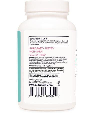 Nutricost Chasteberry Supplement 120 Capsules - 5000mg Serving, Dong Quai, Ginger Root Extract - Vegetarian, Gluten Free, Non-GMO - Buy Online on GoSupps.com