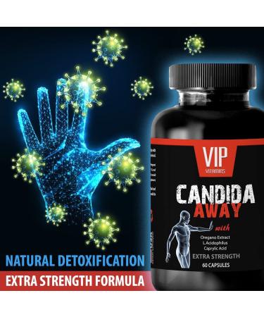 Candida Away Extra Strength Formula - Natural Detox Supplement for Digestive Health - 60 Capsules - Buy Online on GoSupps.com