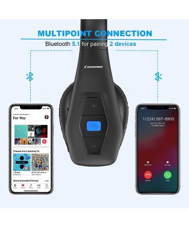 Conambo Noise Cancelling Bluetooth Headset V5.1 - 35Hrs HD Talktime, CVC8.0, Dual Mic, Hands-Free Wireless Headset for Cell Phones, Business, Office & Truckers - Buy Online on GoSupps.com