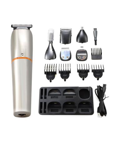 BenRich 6-in-1 Hair Clippers Men's Grooming Kit Haircut Beard Trimmer Nose & Ear Trimming Stainless Steel Blades Waterproof & Rechargeable