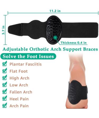 Foot Arch Support - Adjustable Strap Custom Fit for All Shoe Types | Unisex Foot Comfort - Buy Online on GoSupps.com