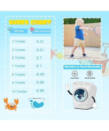 JOINFREE Toddler Water Shoes - Breathable Quick Dry Sneakers for Boys and Girls | Lightweight Barefoot Beach Sandals - 5 Toddler Blue Green - Buy Online on GoSupps.com