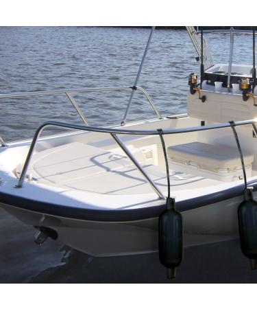 Seachoice Twin Eye Ribbed Boat Fender Kit | Pair of MFP Fender Lines | Multiple Sizes/Colors - Black 6 x 23 - Buy Online on GoSupps.com