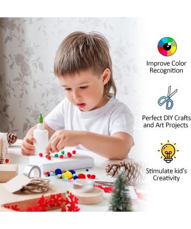 900 PCS Multicolor Craft Pom Poms - Soft, Fluffy & Assorted Sizes for Arts and Crafts - Buy Online on GoSupps.com