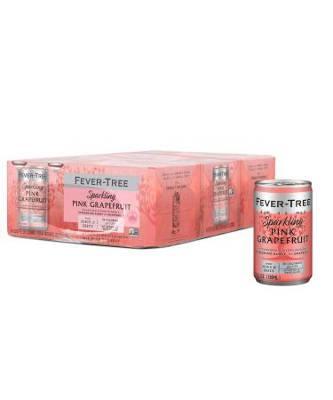 Fever Tree Sparkling Pink Grapefruit - Premium Mixer - Refreshing Beverage for Cocktails & Mocktails. Naturally Sourced Ingredients No Artificial Sweeteners or Colors - 150 ML Cans - Pack of 24 Pink Grapefruit Pack of 24