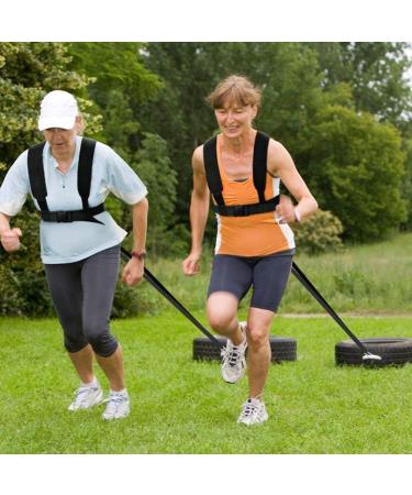 Weight Bearing Shoulder Strap & Resistance Bands | Adjustable Padded Fitness Harness for Effective Workout & Tire Pulling - Buy Online on GoSupps.com