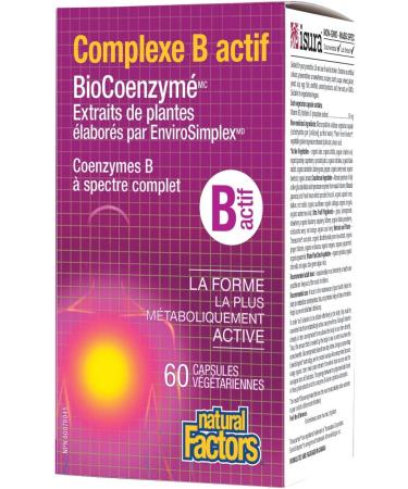 Natural Factors BioCoenzymated B Complex - 60 Vegetarian Capsules | Premium Energy Support - Buy Online on GoSupps.com