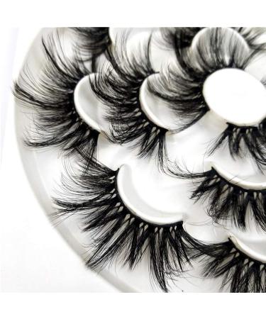 Shop 25mm 8D Dense Faux Nerz False Eyelashes - 7 Pairs Handmade Cruelty-Free Dramatic Wispies - Buy Online on GoSupps.com