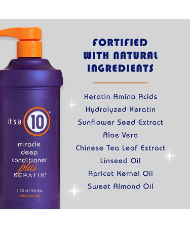 It's A 10 Miracle Deep Conditioner with Keratin - 17.5 oz (Unisex) - Buy Online on GoSupps.com