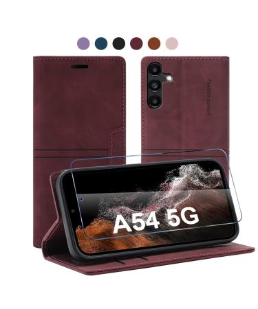 13peas Leather Case for Samsung Galaxy A54 5G (Wine Red)