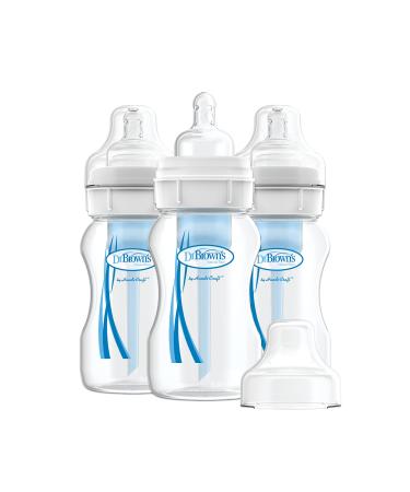 Dr. Brown's Natural Flow Wide-Neck Anti-Colic Baby Bottles - 8oz - 3pk