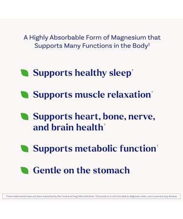 Natrol Magnesium Glycinate Supplements 240 mg - High Absorption - Calm Magnesium Glycinate for Sleep - 60 Capsules 30 Day Supply 60 Count (Pack of 1) - Buy Online on GoSupps.com