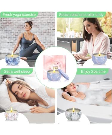 Scented Candles Gift Set for Women - 9 Pack Aromatherapy Marble Candles - Natural Soy Wax Stress Relief for Mother's Day Christmas Birthday Valentine's Day - Buy Online on GoSupps.com